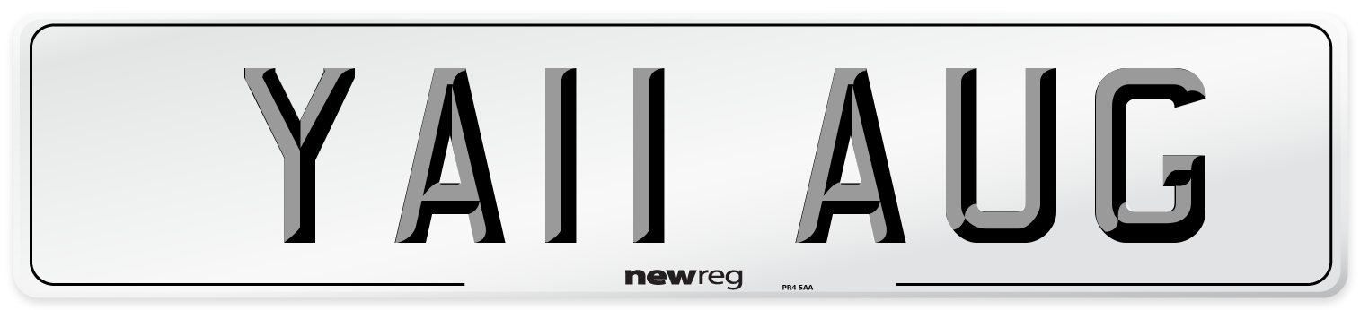 YA11 AUG Number Plate from New Reg